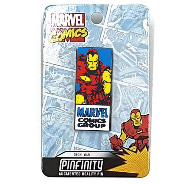 Marvel Iron Man Comic Augmented Reality Pin Badge