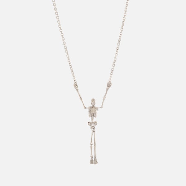 Vivienne Westwood Skeleton Long Necklace - Palladium Black
