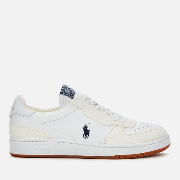 Polo Ralph Lauren Men's Polo Court Leather/Suede Trainers - White/Navy