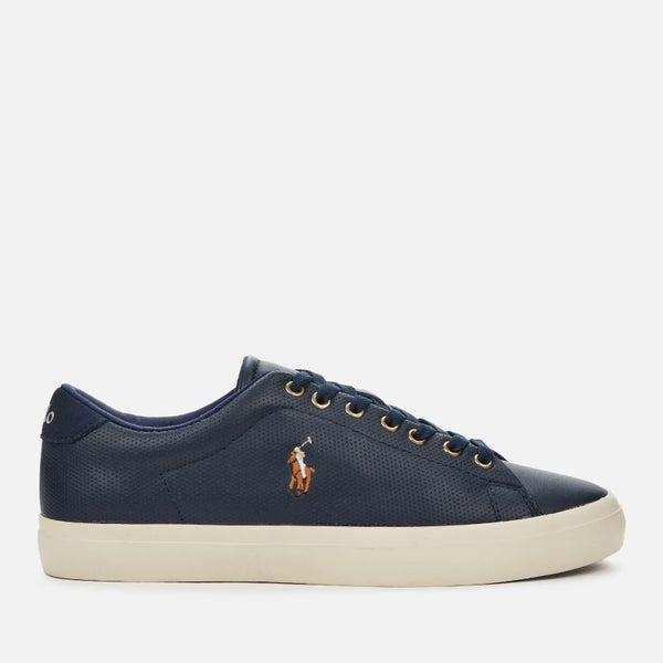 Polo Ralph Lauren Men's Longwood Perforated Leather Low Top Trainers - Newport Navy