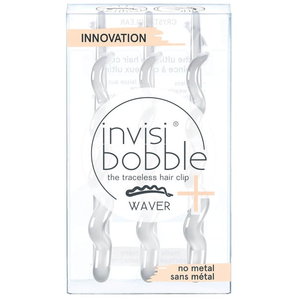 invisibobble Waver Plus Crystal Clear Hair Clip 3 Pack