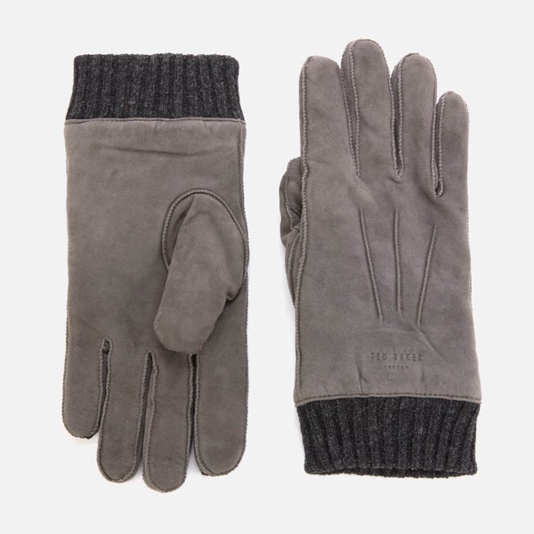 Ted Baker Men's Ladd Suede Cuffed Gloves - Grey