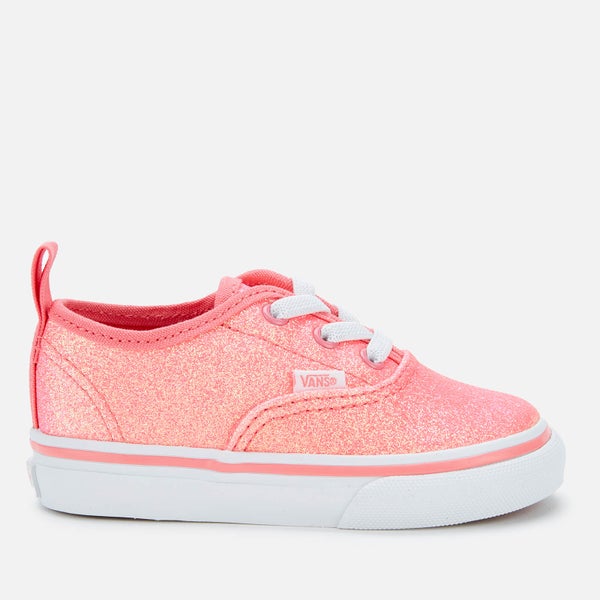 Vans Toddler's Neon Glitter Elastic Lace Trainers - Pink/True White