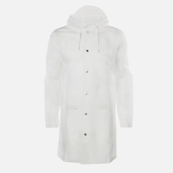 Rains Hooded Coat - Foggy White