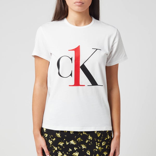 Calvin Klein Women's Sleep Short Sleeve Crew Neck T-Shirt - White