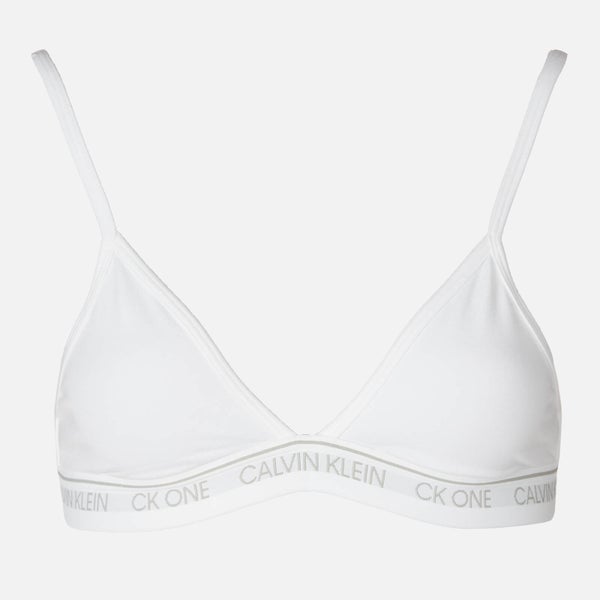 Calvin Klein Women's Unllined Triangle Bra - White