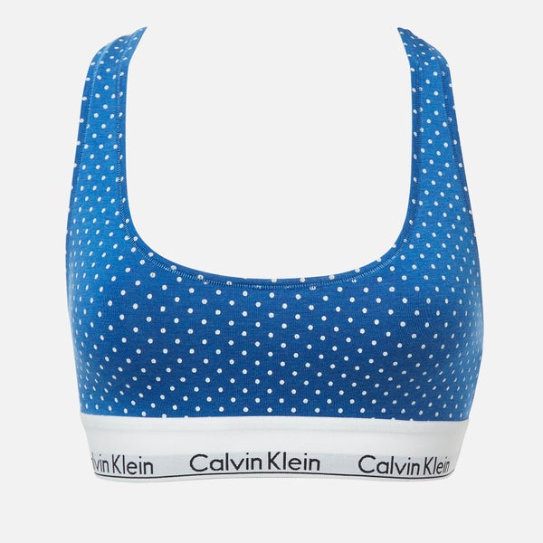 Calvin Klein Women's Unlined Bralette - Pure Dot Blue