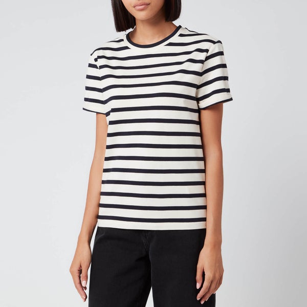 BOSS Women's Stripe T-Shirt - Navy