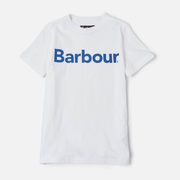 Barbour Boys' Logo T-Shirt - White/Blue