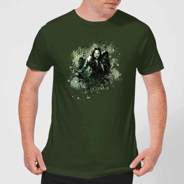The Lord Of The Rings Aragorn Colour Splash Men's T-Shirt - Forest Green