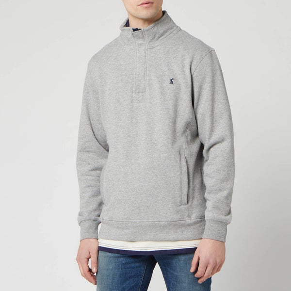 Joules Men's Deckside Half-Zip Sweatshirt - Grey Marl