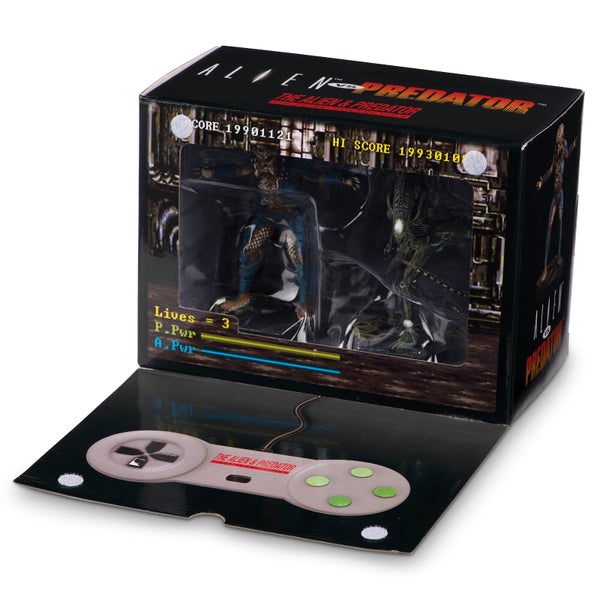Pack de Statuettes Alien VS Predator Jeu Video SNES - Eaglemoss
