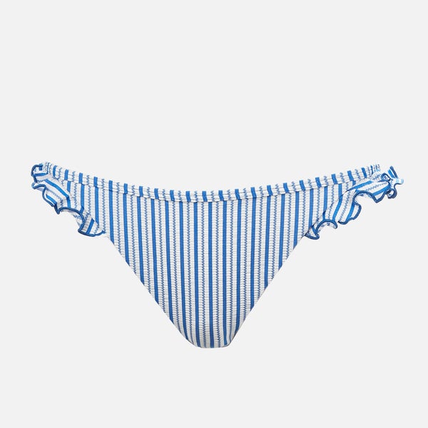 Tommy Hilfiger Women's Cheeky Bikini Bottoms - Seersucker Blue