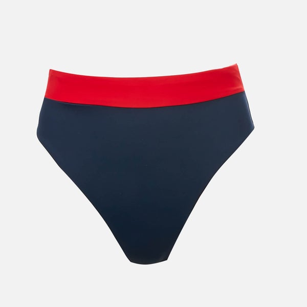 Tommy Hilfiger Women's Cheeky High Waist Bikini Bottoms - Red Glare