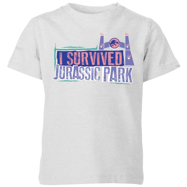 Jurassic Park I Survived Jurassic Park Kids' T-Shirt - Grey