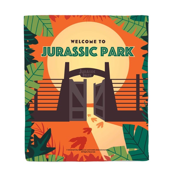 Jurassic Park Gates Fleece Blanket