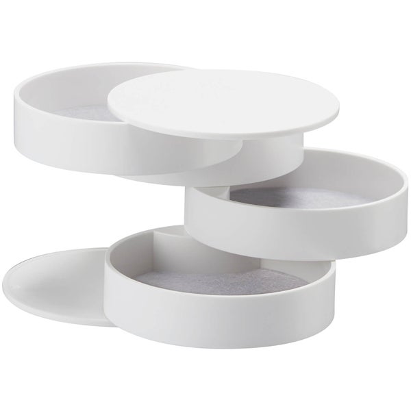 Yamazaki Tower 4 Tier Accessory Tray - White