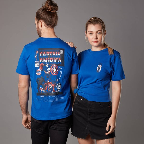 Marvel Captain America Issue 1 Unisex T-Shirt - Royales Blau