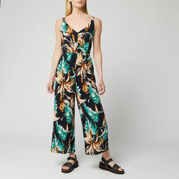 Whistles Women's Tropical Floral Jumpsuit - Green/Multi
