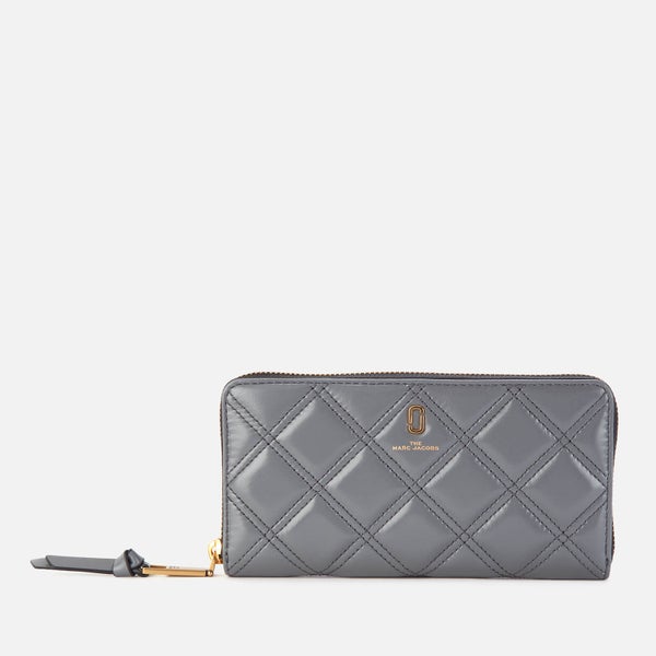 Marc Jacobs Women's Quilted Softshot Standard Continental Wallet - Dark Grey