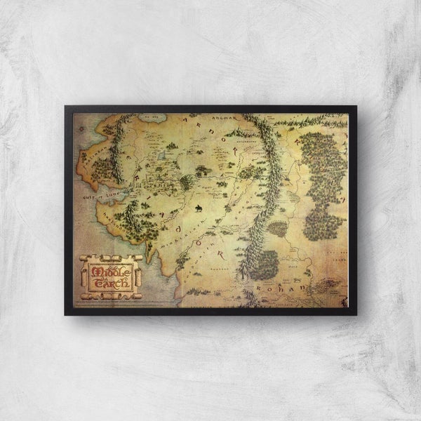 Lord Of The Rings Map Giclee Art Print