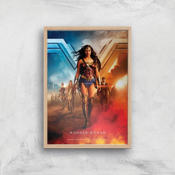 DC Wonder Woman Giclee Art Print - A3 - Wooden Frame