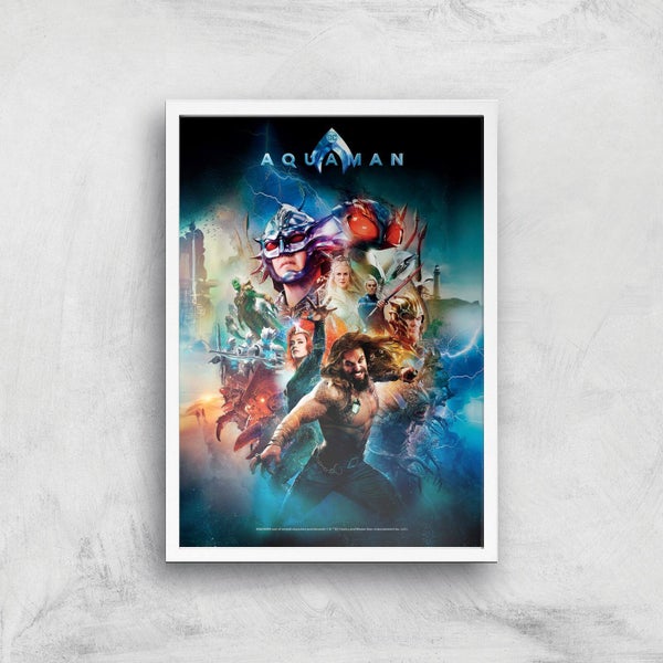 DC Aquaman Giclee Art Print - A2 - White Frame