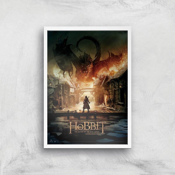 The Hobbit: Battle Of The Five Armies Giclee Art Print - A2 - White Frame