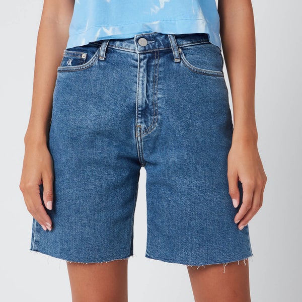 Calvin Klein Jeans Women's Mom Shorts - Light Blue