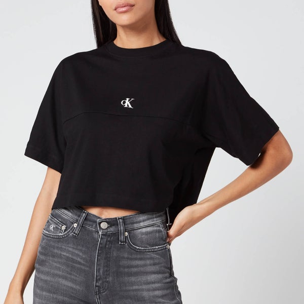Calvin Klein Jeans Women's Puff Print Back Logo T-Shirt - CK Black