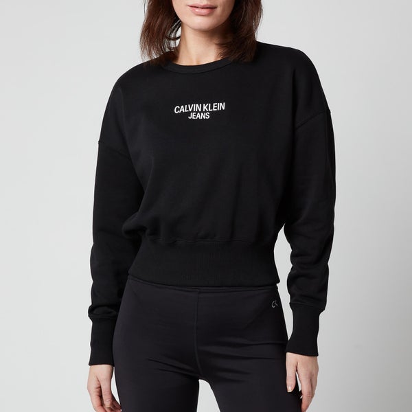 Calvin Klein Jeans Women's Institutional Back Logo Sweatshirt - CK Black