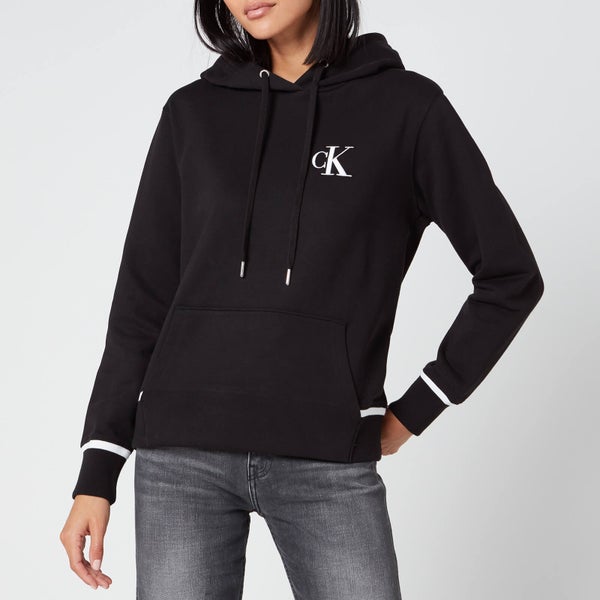 Calvin Klein Jeans Women's Embroidery Tipping Hoodie - CK Black