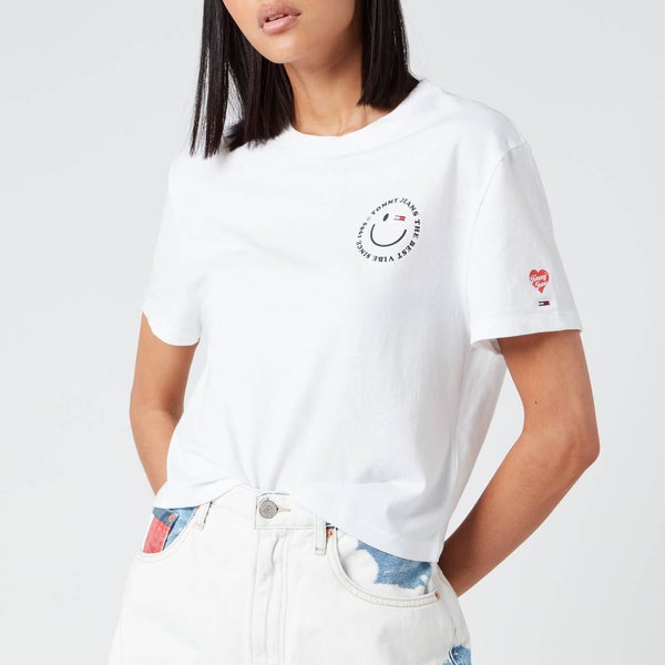 Tommy Jeans Women's Summer Smiley Back T-Shirt - White