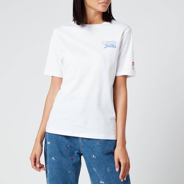 Tommy Jeans Women's Summer Repeat Back T-Shirt - White