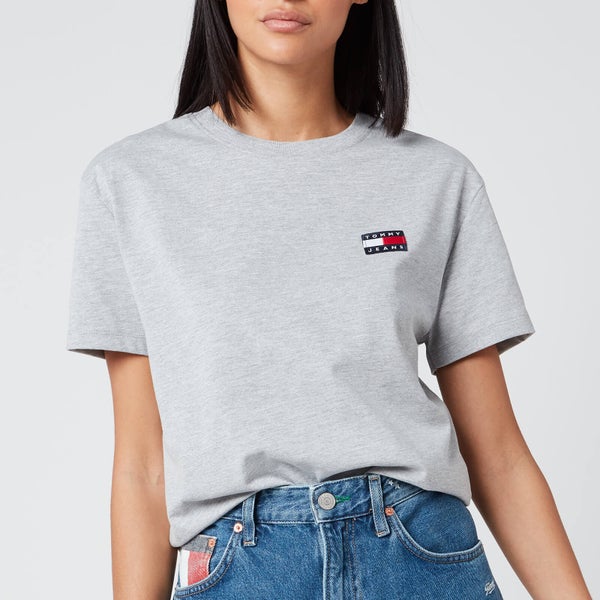 Tommy Jeans Women's Tommy Badge T-Shirt - Light Grey Heather
