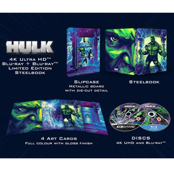Hulk (2003) - Zavvi Exclusive 4K Ultra HD Steelbook (Inklusive 2D Blu-ray)