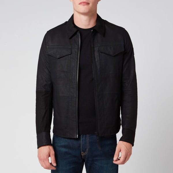 BOSS Men's Jobean Leather Jacket - Black