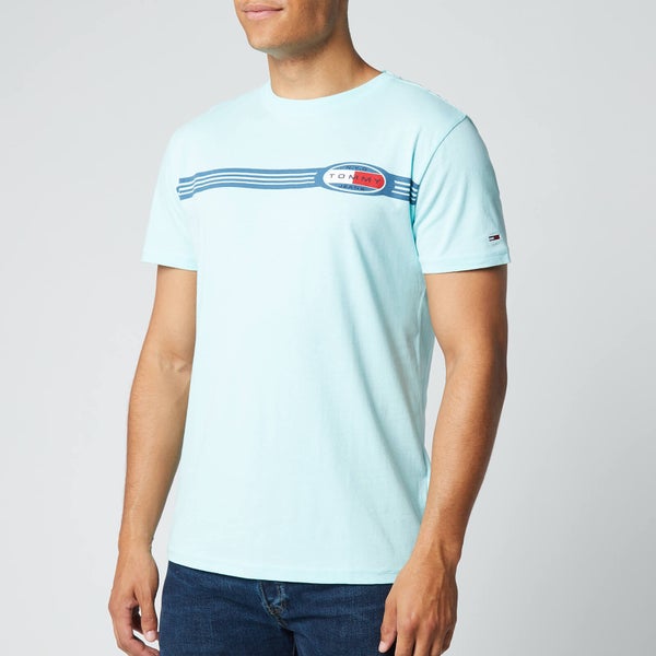 Tommy Jeans Men's Chest Lines Logo T-Shirt - Light Chlorine