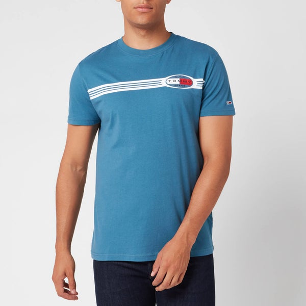 Tommy Jeans Men's Chest Lines Logo T-Shirt - Audicious Blue