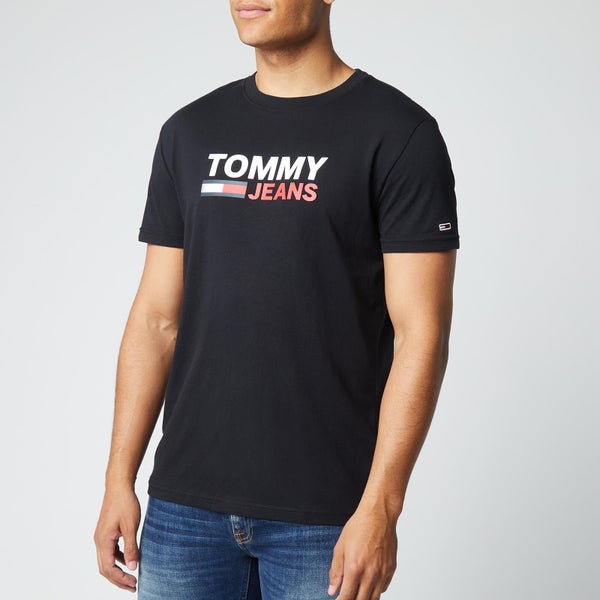 Tommy Jeans Men's Corporate Logo T-Shirt - Black