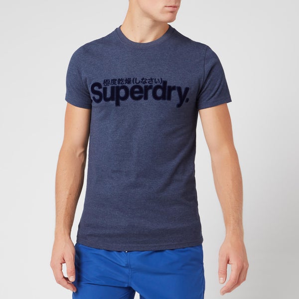 Superdry Men's Core Faux Suede T-Shirt - Princedom Blue Marl