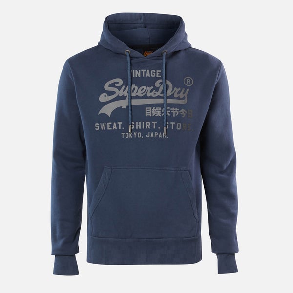 Superdry Men's Shirt Shop Bonded Hoodie - Lauren Navy