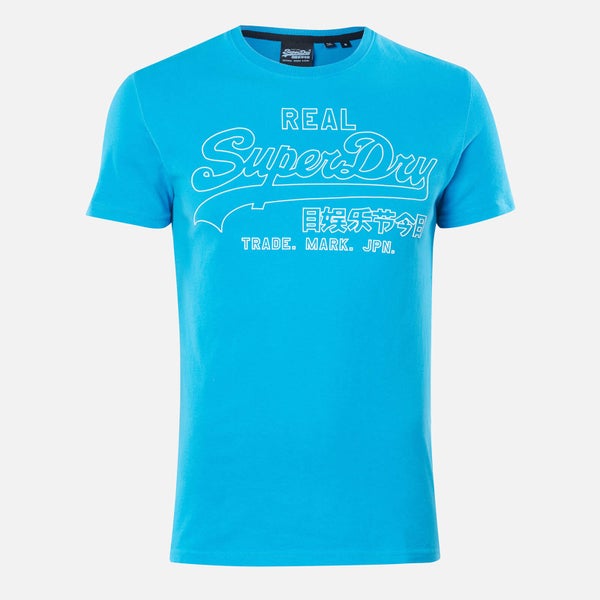 Superdry Men's Outline Pop T-Shirt - Electric Blue