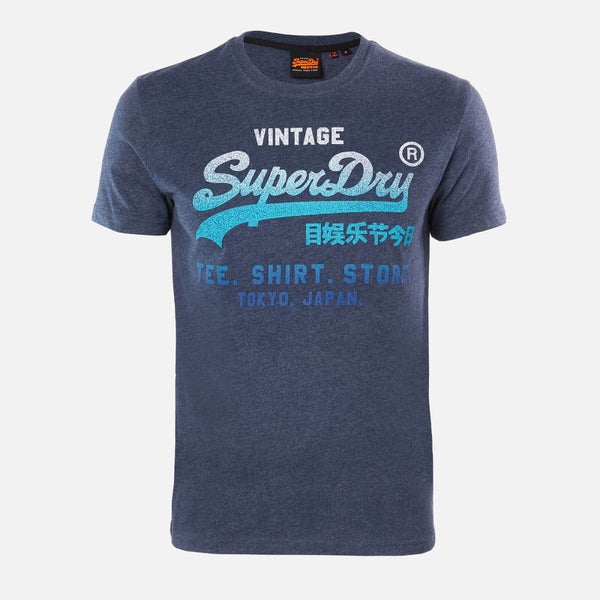 Superdry Men's Fade Store T-Shirt - Princedom Blue Marl