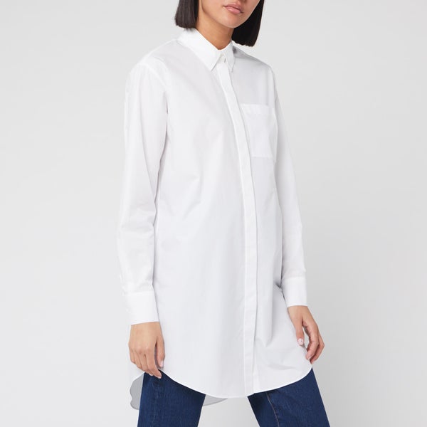 Karl Lagerfeld Women's Embellished Cotton Shirt - White