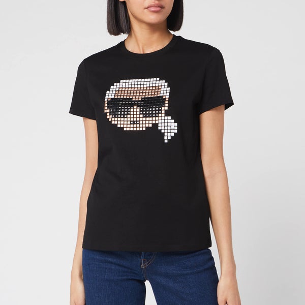 Karl Lagerfeld Women's Karl Pixel T-Shirt - Black