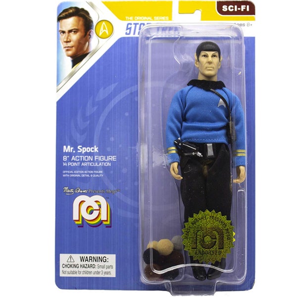 Mego Star Trek - Mr. Spock - Blue Shirt and Tribbles 8 Inch Action Figure
