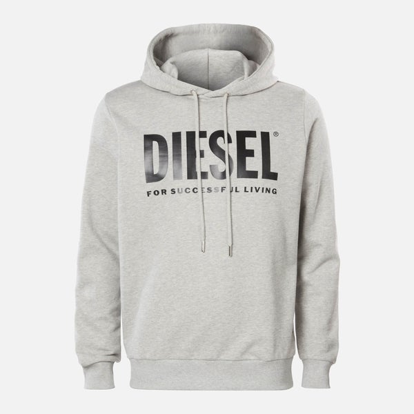 Diesel Men's Division Logo Hoody - Light Grey Melange