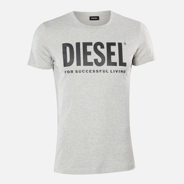 Diesel Men's Diego Logo T-Shirt - Light Grey Melange