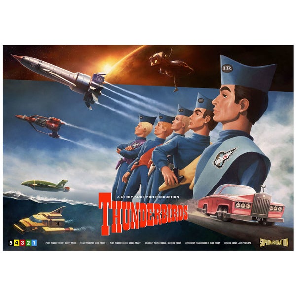 Thunderbirds Litho door Henrik Sahlstrom